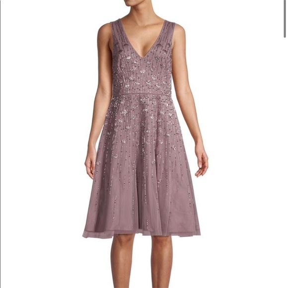 Aidan Mattox Embellished Fit & Flare Midi Dress - Picture 3 of 16